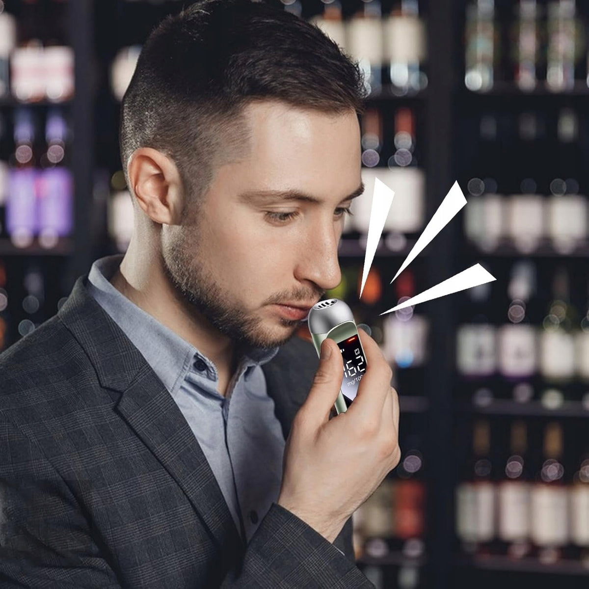 Portable breathalyzer Mr.Black 1000 green LCD sobriety tester compact EAN (GTIN) 039897907994