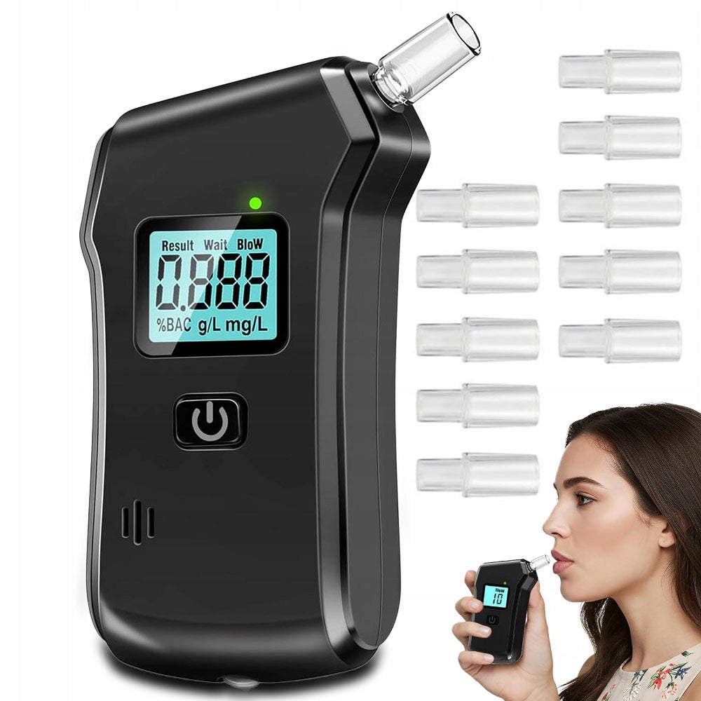 Portable electrochemical breathalyzer Breathalyzer with digital LCD display