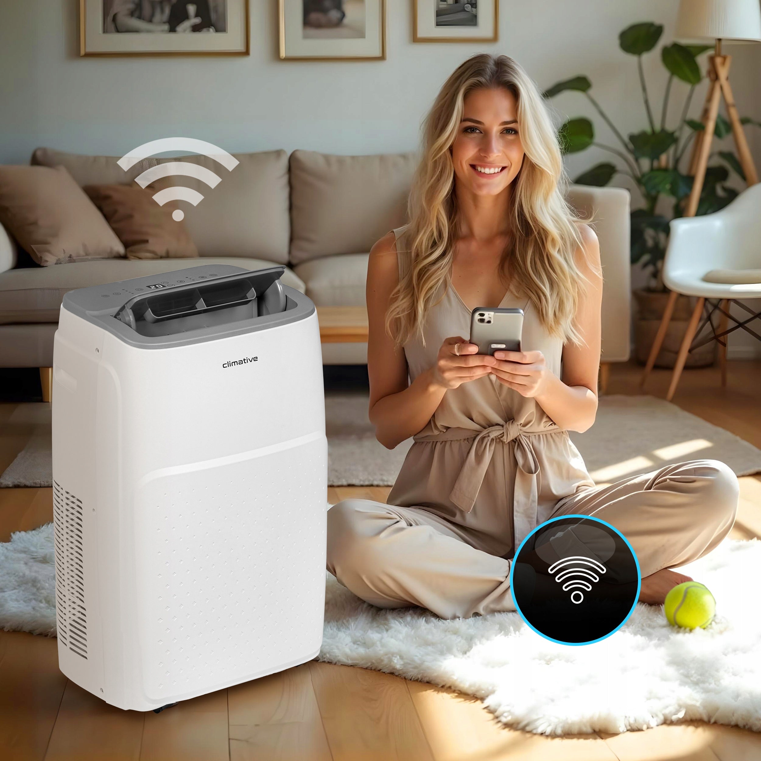 Portable room air conditioner JET WiFi 4,1kW 41 m² dehumidifier 3in1 gasket Brand Climative