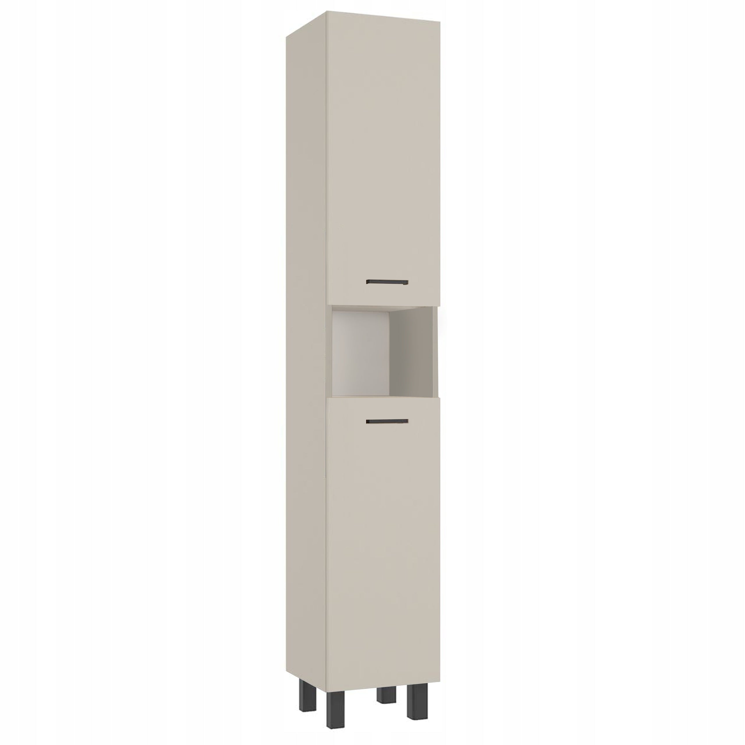 Post for Bathroom Bookcase 30 x 174 x 30 cm Standing Cashmere Beige Matte Shelves