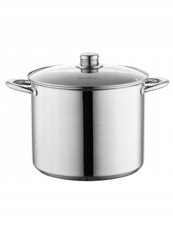 Pot (3,2L) with glass lid 18 cm stainless Caro Florentina