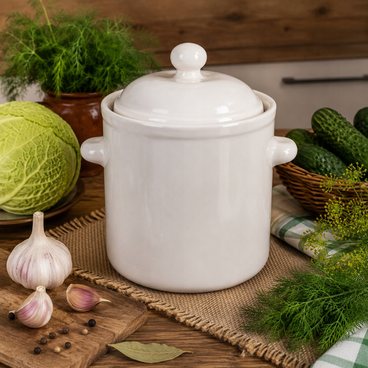 Pot hermetic barrel for cabbage cream 10l STONEWARE KRYSTYNKA Manufacturer code 5903332410446