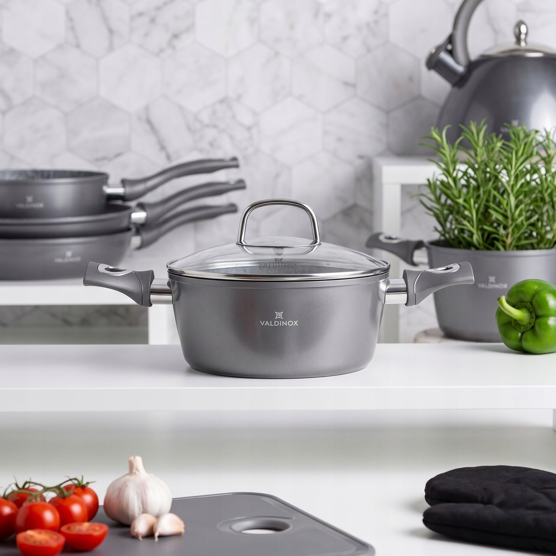 Pot induction 2,4 l gas with lid non-stick Valdinox Grand 20 cm Manufacturer code 0204002602