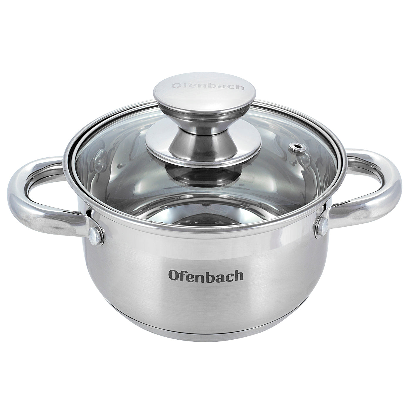 Pot pot steel small with lid 1,0 L INDUCTION GAS OFENBACH Manufacturer code 100510