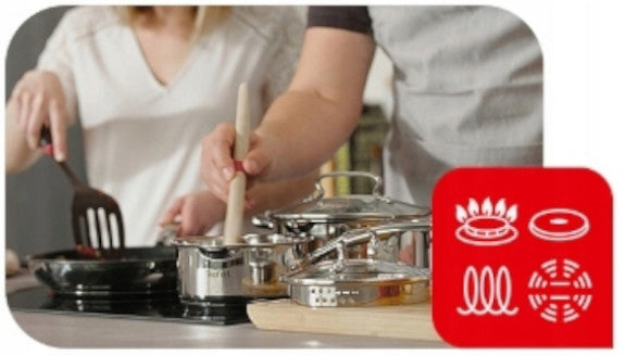 Pot with lid TEFAL Duetto+ 16cm induction stainless steel Manufacturer code G7194236