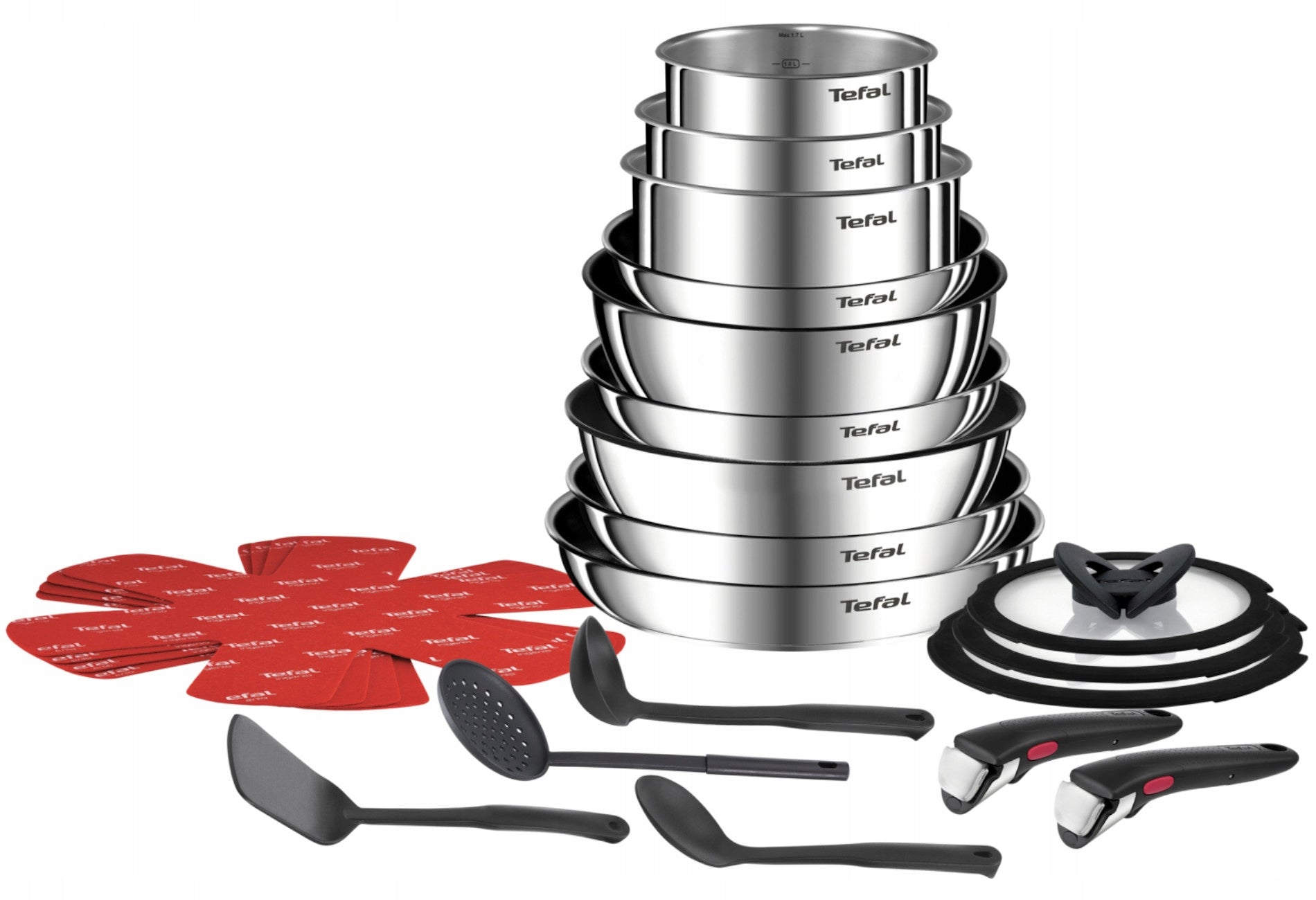 Pots bucket lid TEFAL Ingenio Emotion 22el. induction stainless steel Manufacturer code L897SM74