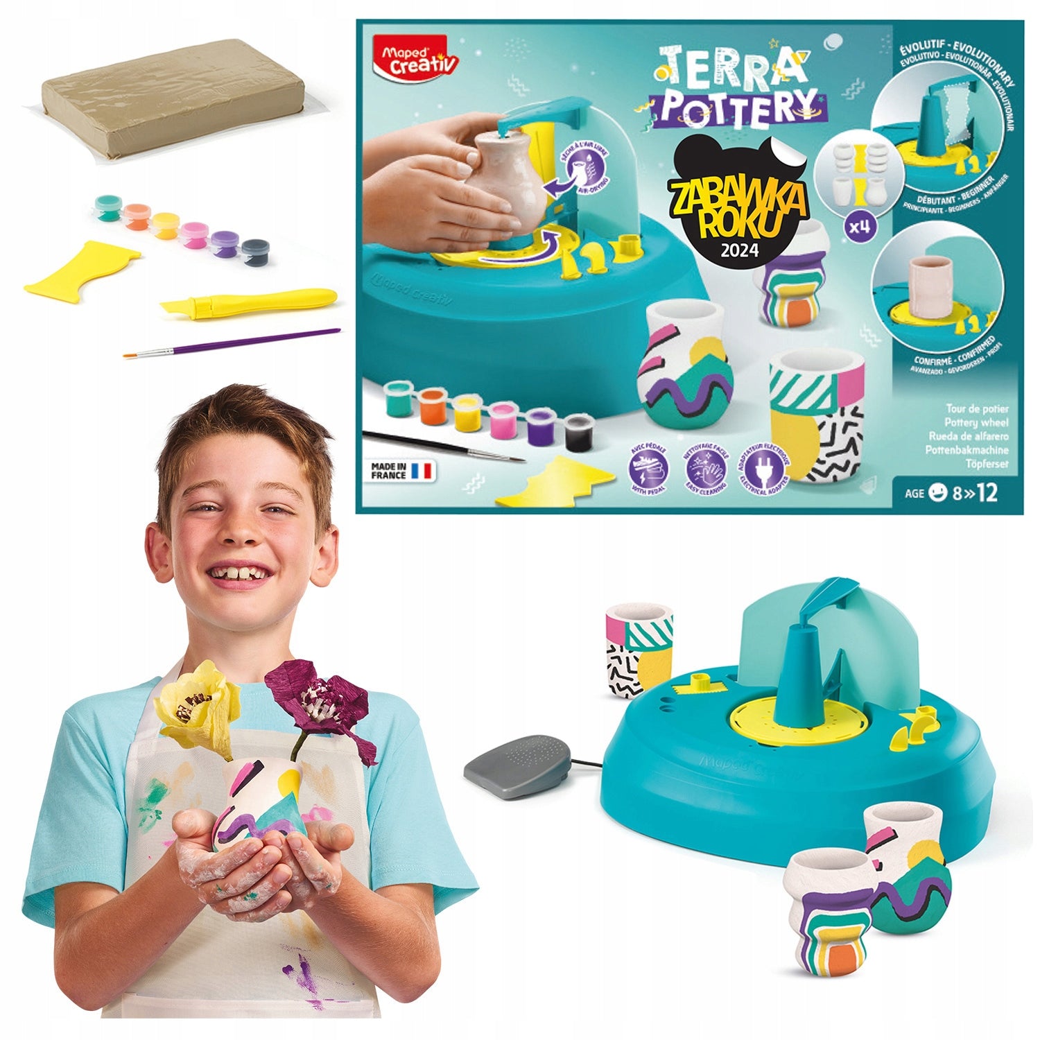 Pottery Wheel for Kids ELECTRIC Creative Set for Gift CLAY