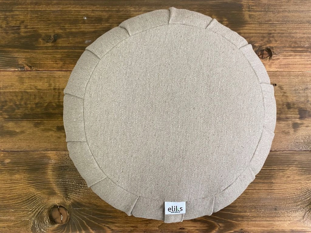 Pouf ZAFU linen pillow for MEDITATION LEN PZH linen certificate POLISH PRODUCT Packaging status original