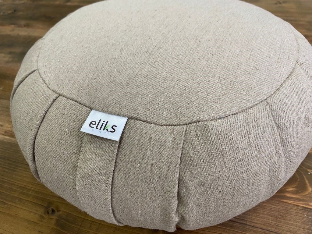 Pouf ZAFU linen pillow for MEDITATION LEN PZH linen certificate POLISH PRODUCT