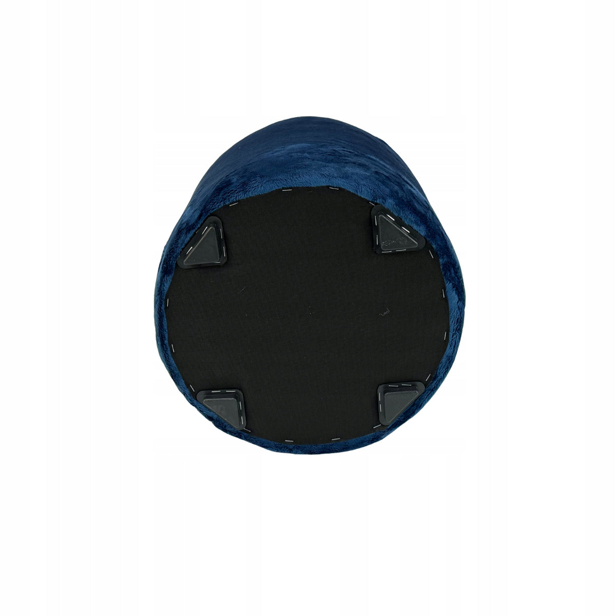 Pouf round velvet minky navy blue Manufacturer code M-M/PUF/OKR/MIN/15