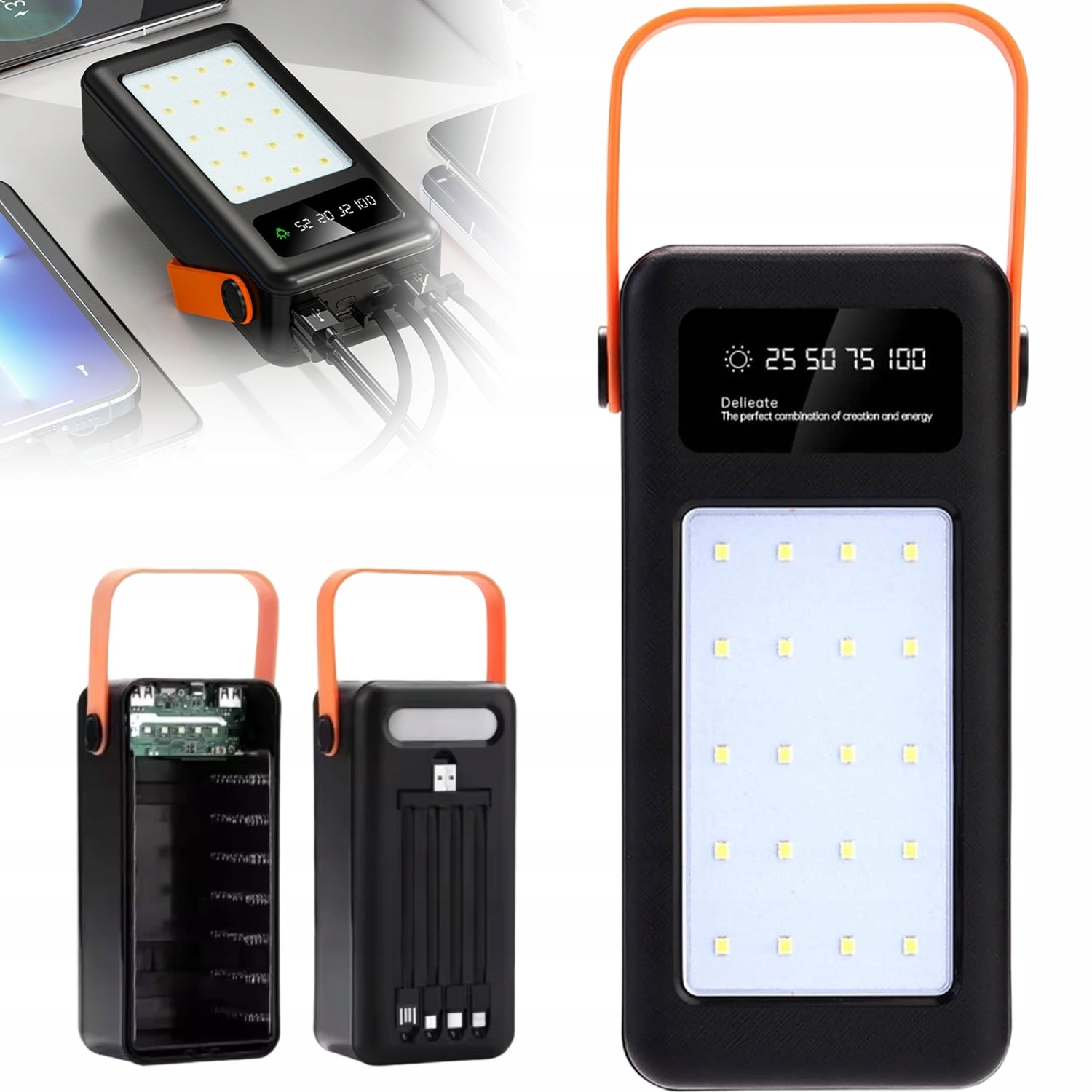 Power Bank 50000mAh PD66W Fast Charging Laptop LED Flashlight Simultaneous