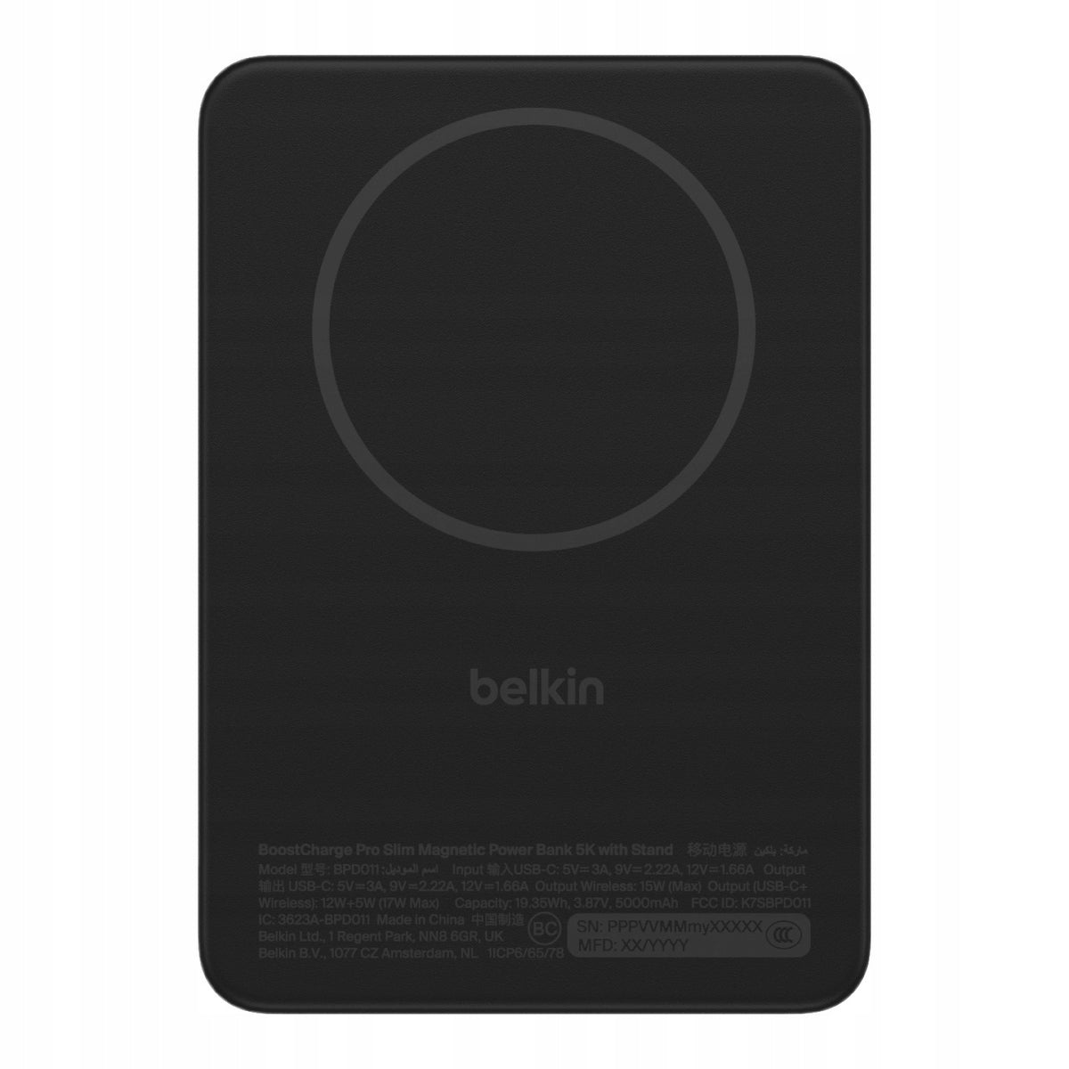 Power Bank Qi2 15W 5000mAh Battery for MagSafe + Stand Belkin Slim Packaging status original