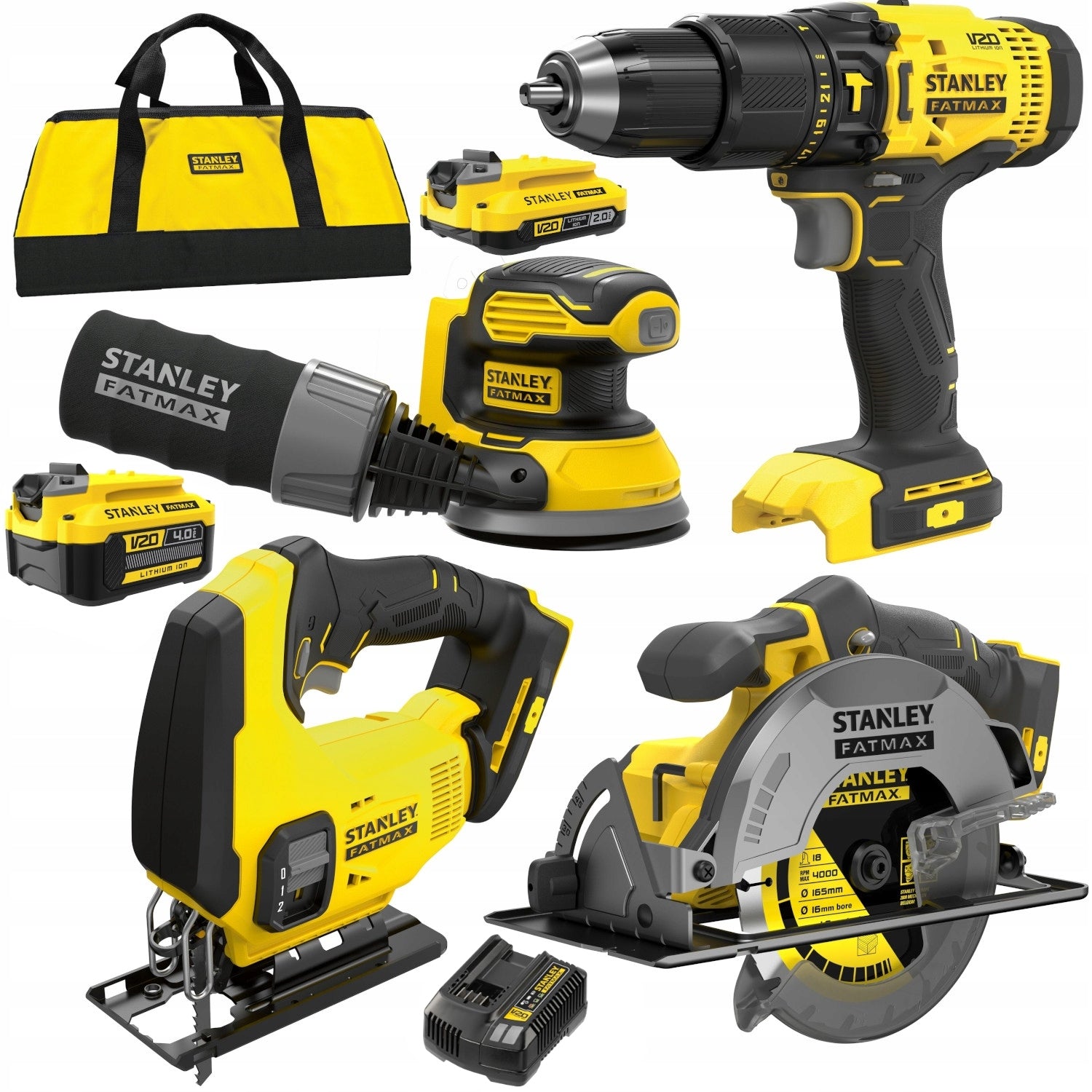 Power Tool Kit Stanley SFMCK412MDS 4-Tool 18V Fatmax V20