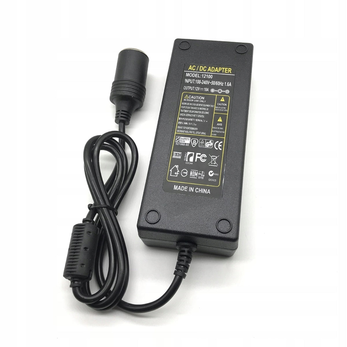 Power adapter 230V to 12V cigarette lighter socket adapter 120W Effective power 120 W