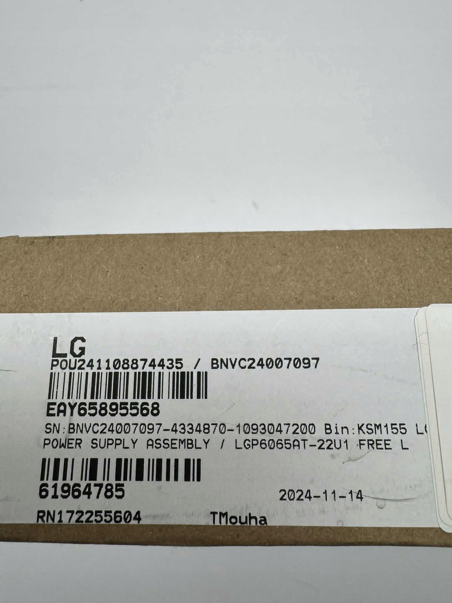 Power supply board LG EAY65895568 Packaging status original