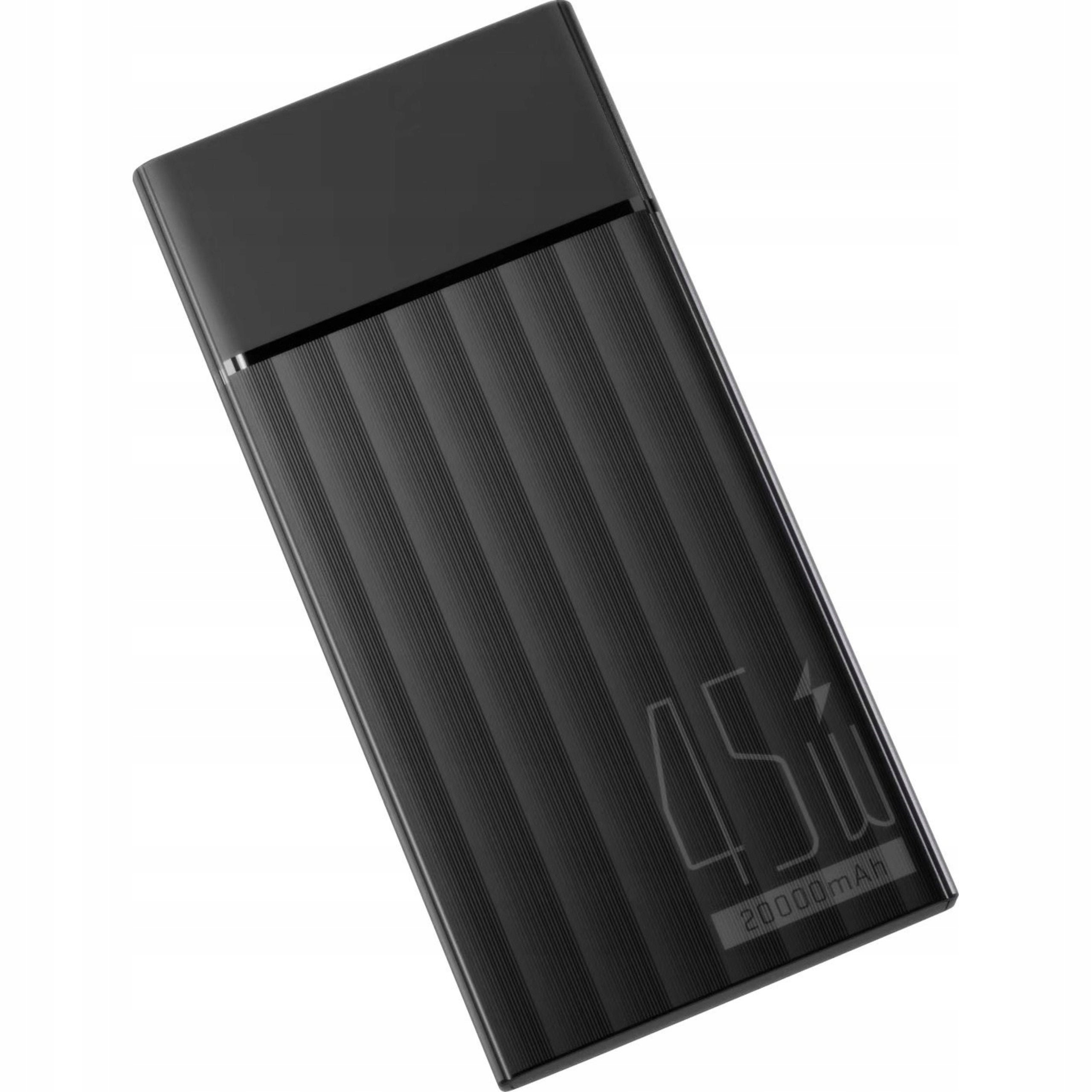Powerbank 20000 mAh Yenkee YPB 2145 Black 45W USB QuickCharge Display Manufacturer code 37000116