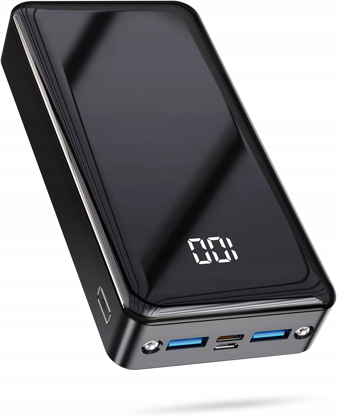 Powerbank 24000mAh Mega wydajny Szybkie Ładowanie Latarka Kolor Czarny
