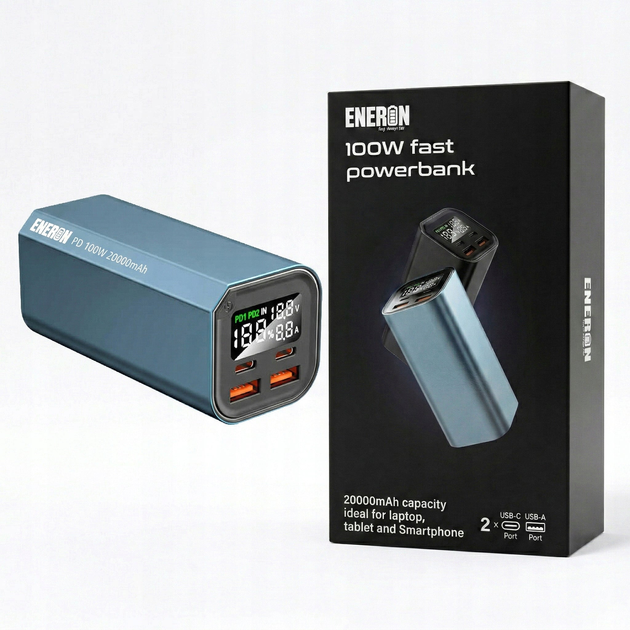 Powerbank FAST CHARGING 20000mAh 4x USB/USB-C 100W for LAPTOP/PHONE Packaging status original