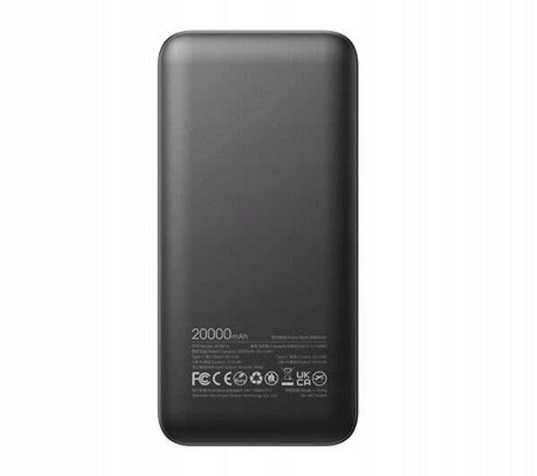 Powerbank Joyroom JR-PBF14 20000mAh 12W 2x USB-A 1x USB-C Fast Black Battery capacity 20000 mAh
