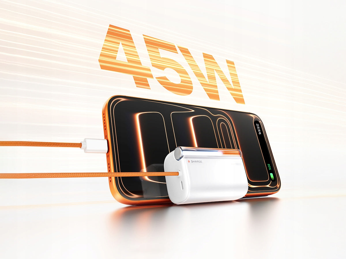 Powerbank SHARGE P3 White 10000mAh Fast Charging USB C iPhone Samsung Packaging status original