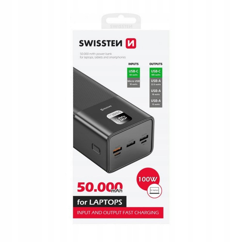 Powerbank Swissten PowerLine 50000mAh 100W USB-C/USB-A