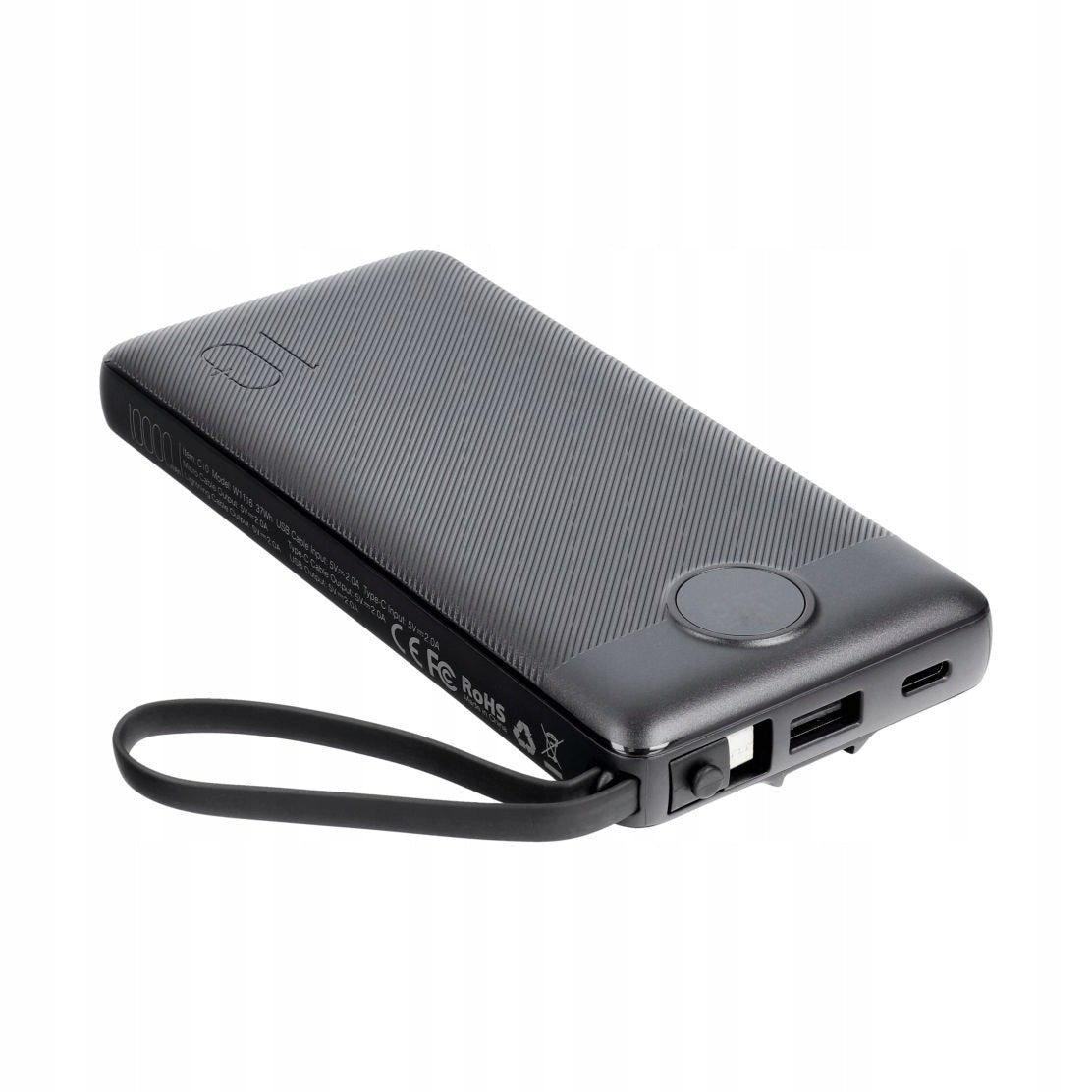 Powerbank VEGER C10 10 000 mAh (Micro, USB-C, for iPhone) black Battery capacity 10000 mAh