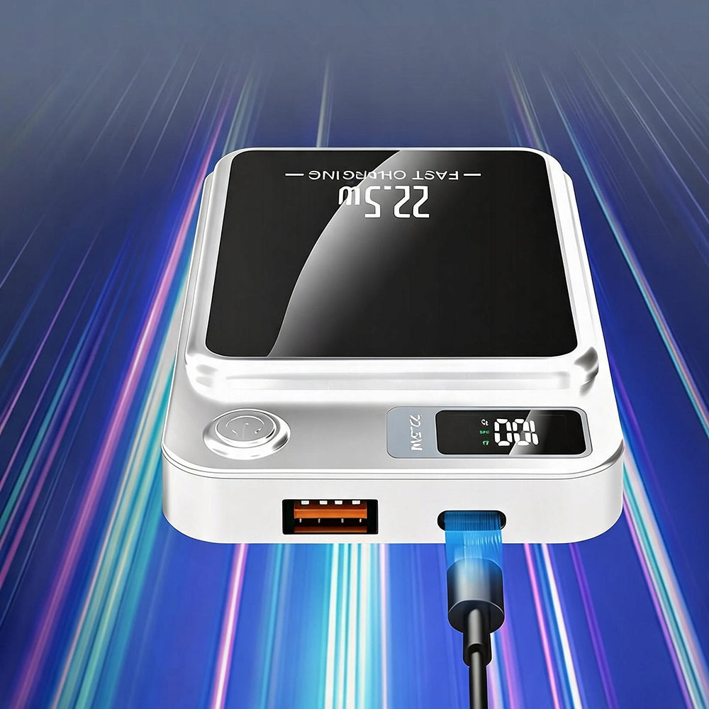 Powerbank Wireless 10000mAh USB-C Fast Charging Ultrathin White Battery capacity 10000 mAh