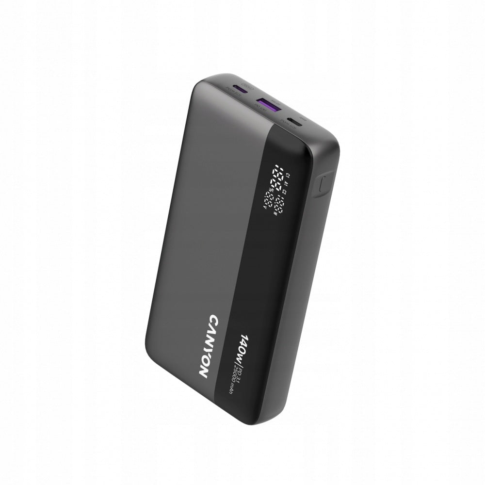 Powerbank for laptop 25000mAh 140W PD with display Canyon PB-240 graphite Manufacturer code CNS-CPB240