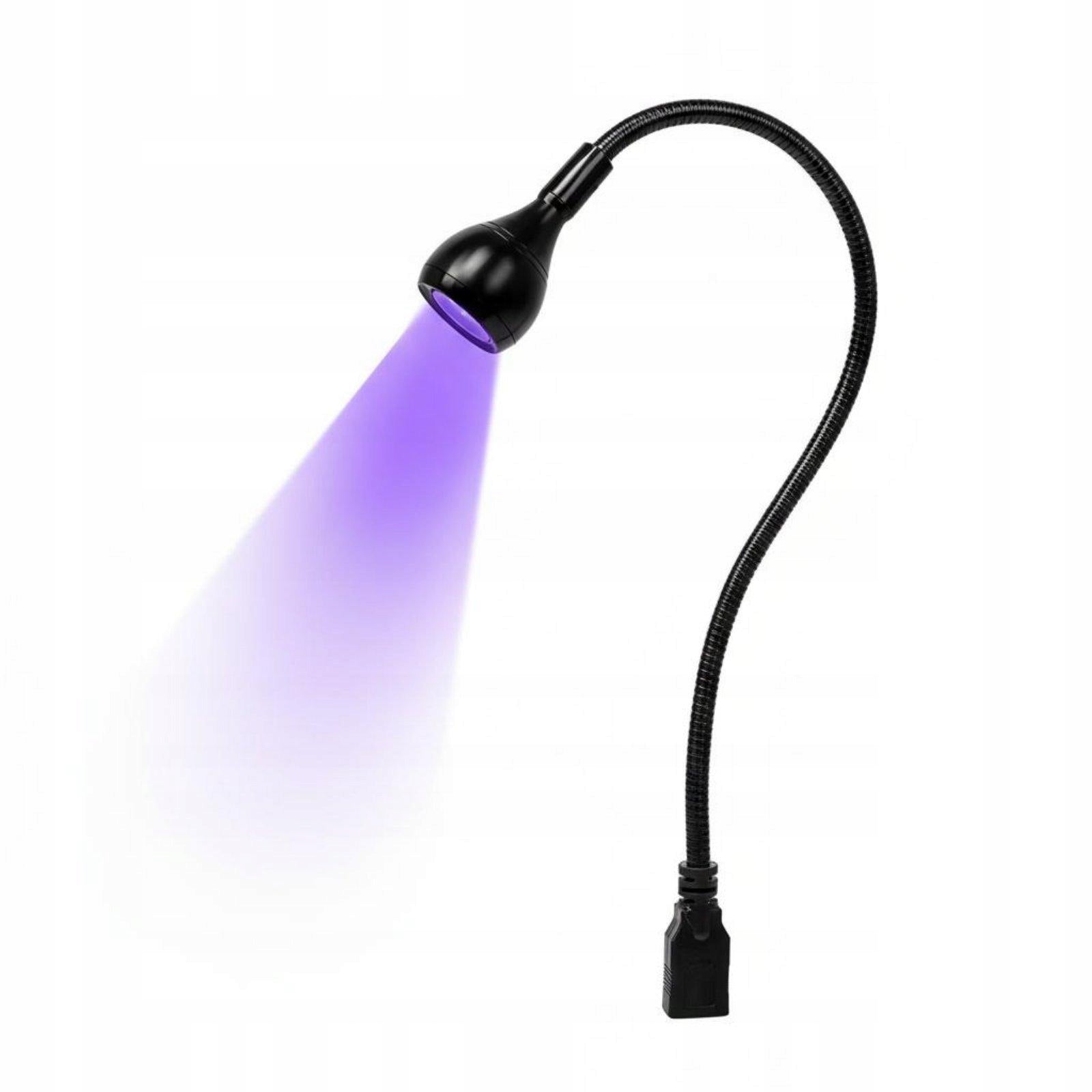 Powered Nail Gel Curing Lamp Adjustable Gooseneck Black Usb Direct Plug