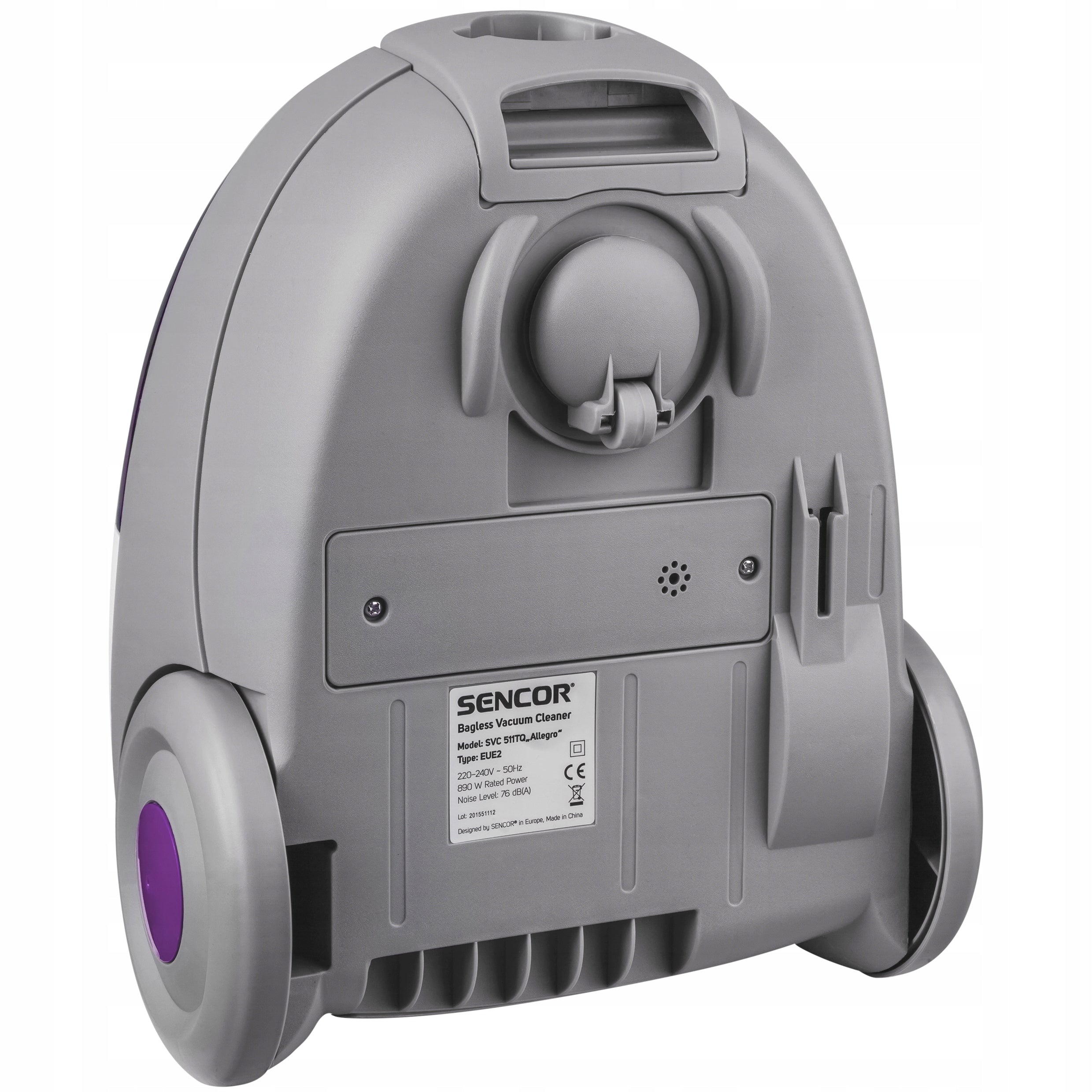 Powerful Bagless Vacuum Cleaner Sencor SVC512VT-EUE2 890W HEPA H10 small Dominant color purple