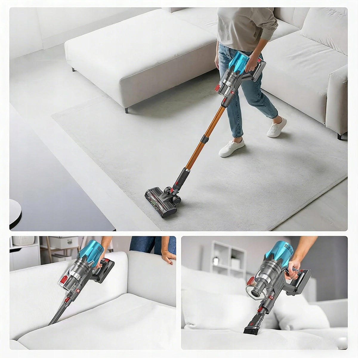 Powerful Cordless Vertical Vacuum Cleaner V18 550W 55000PA 1.5L Manufacturer no brand
