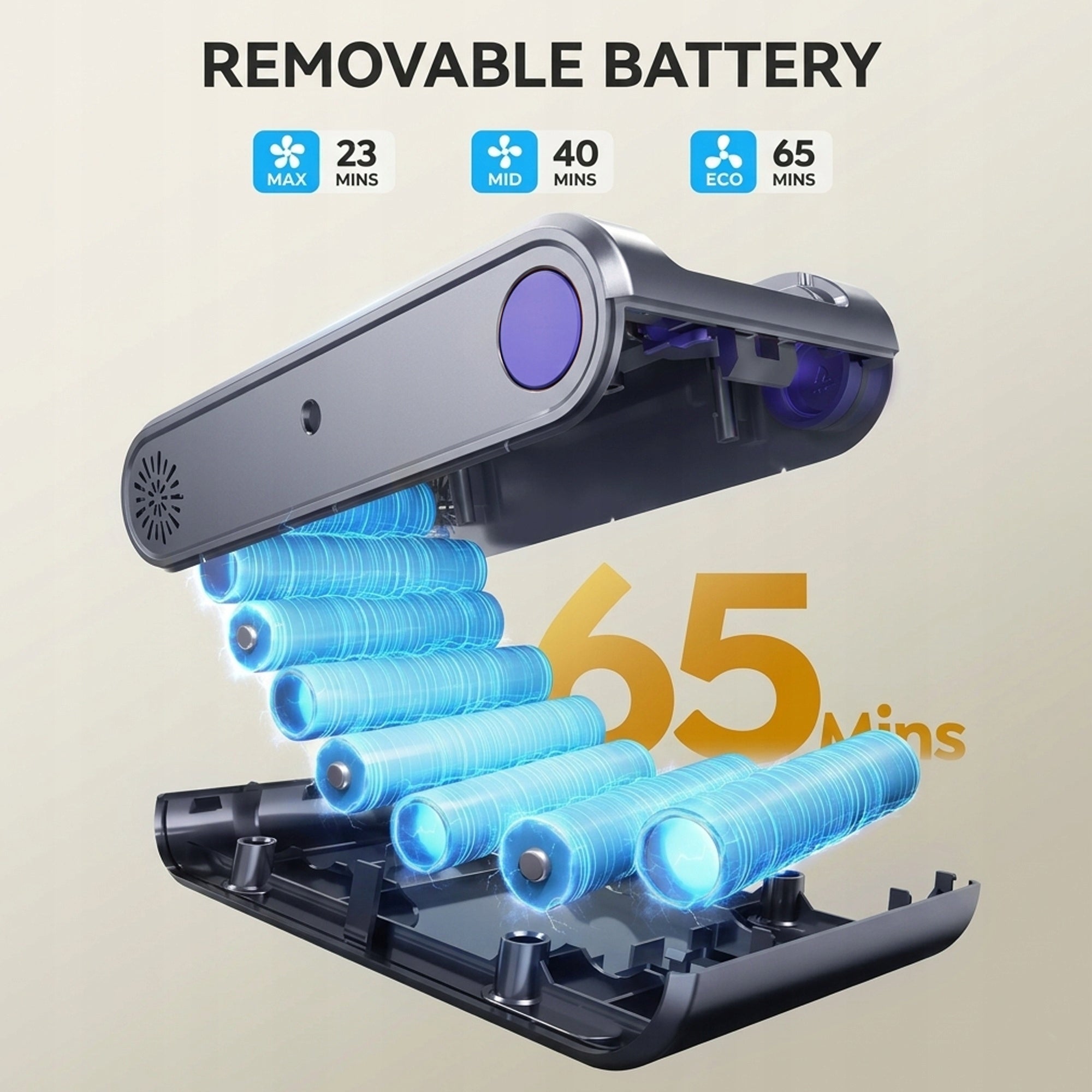 Powerful Cordless Vertical Vacuum Cleaners Blossom V20 650W 55000PA Dust container volume 1.8 l