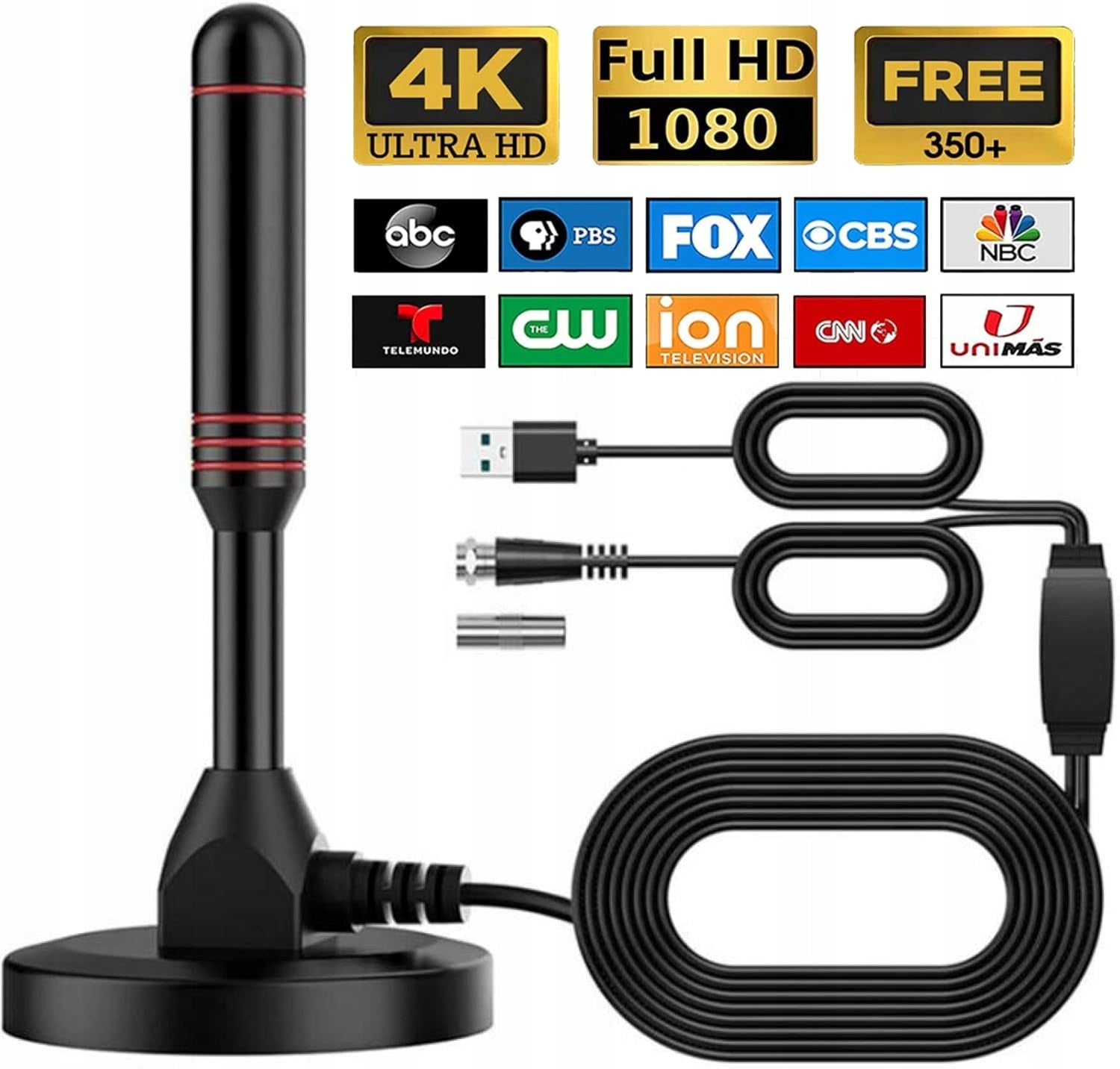 Powerful DVB-T2 TV Room Antenna Digital Active Amplifier 4K FHD 5m Packaging status original