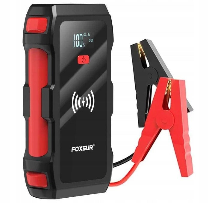 Powerful Jump Starter BOOSTER Startup PowerBank Charger QI 26800 mAh 800 A Brand Foxsur