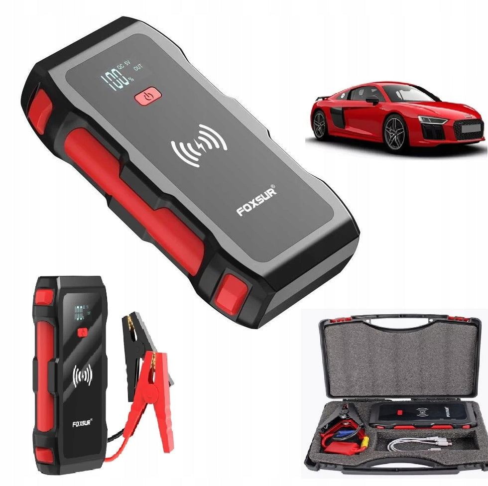 Powerful Jump Starter BOOSTER Startup PowerBank Charger QI 26800 mAh 800 A