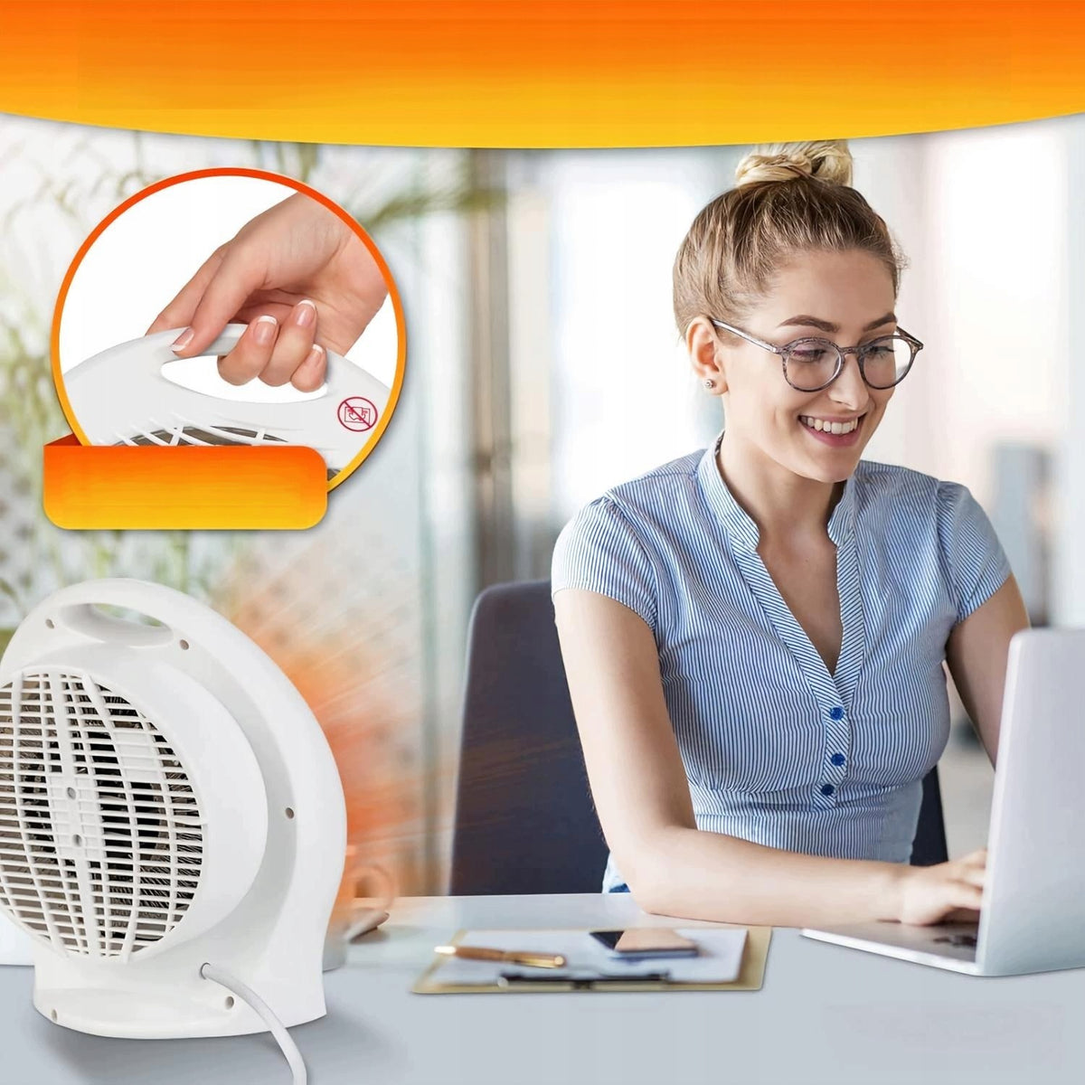 Powerful apron energy saving heater stove fan 2000W thermostat Product weight with unit packaging 0.85 kg