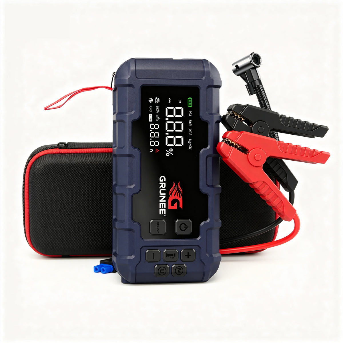 Powerful start JUMP STARTER 2000A 16000mAh + KOMPR.160PSI BOOSTER STARTER