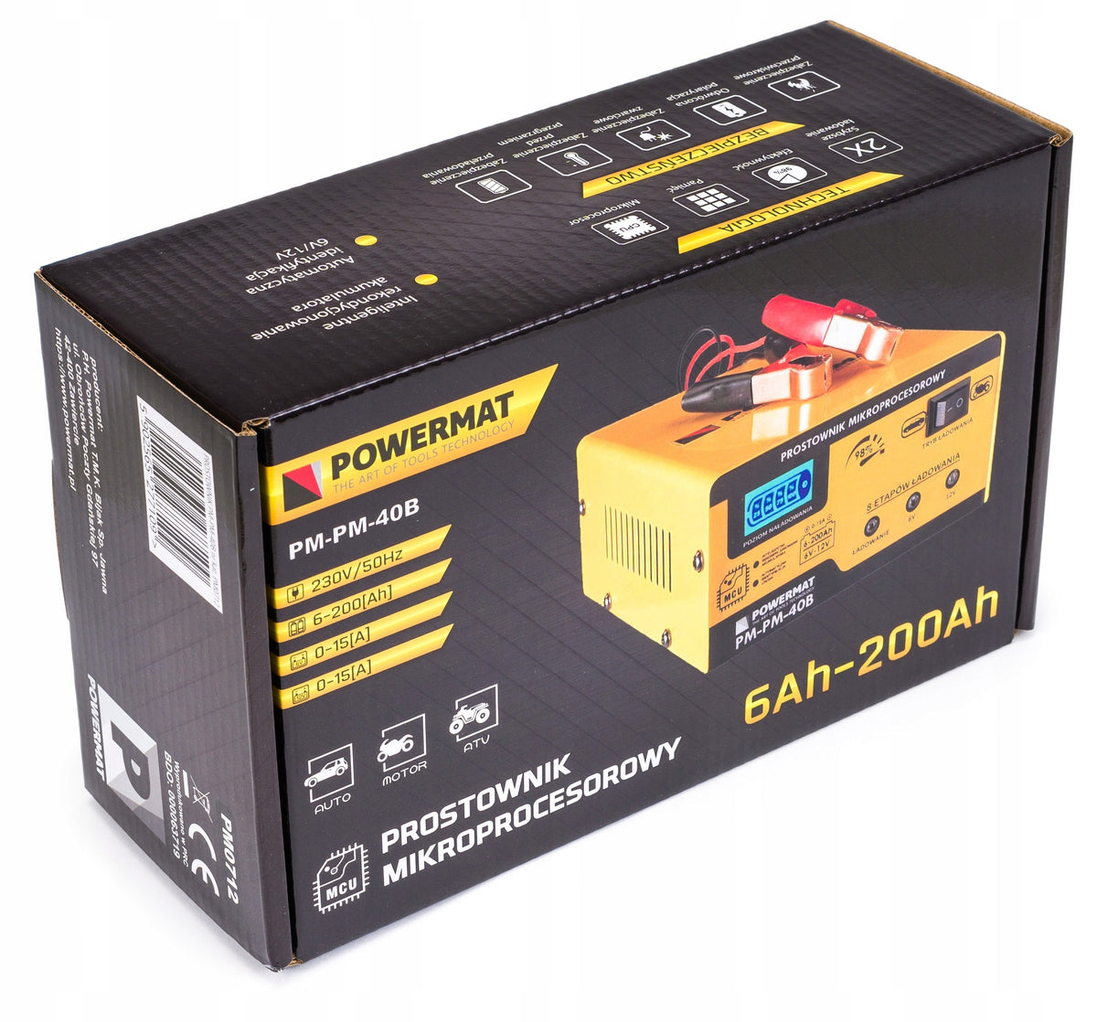 Powermat 6V/12V 15A rectifier with LCD display Brand Powermat
