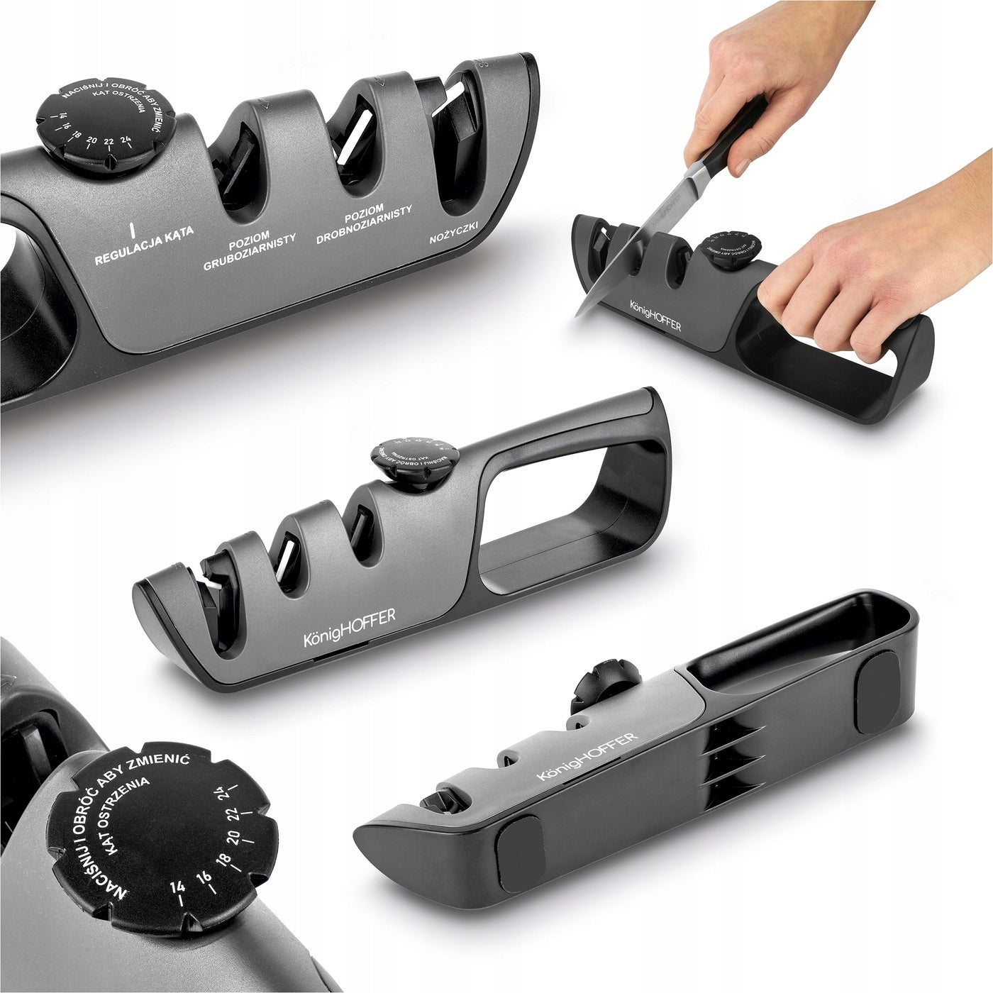 Practical KITCHEN KNIFE SHARPENING SCISSORS 3 blades WHEELING WHEEL 3in1 Fenix
