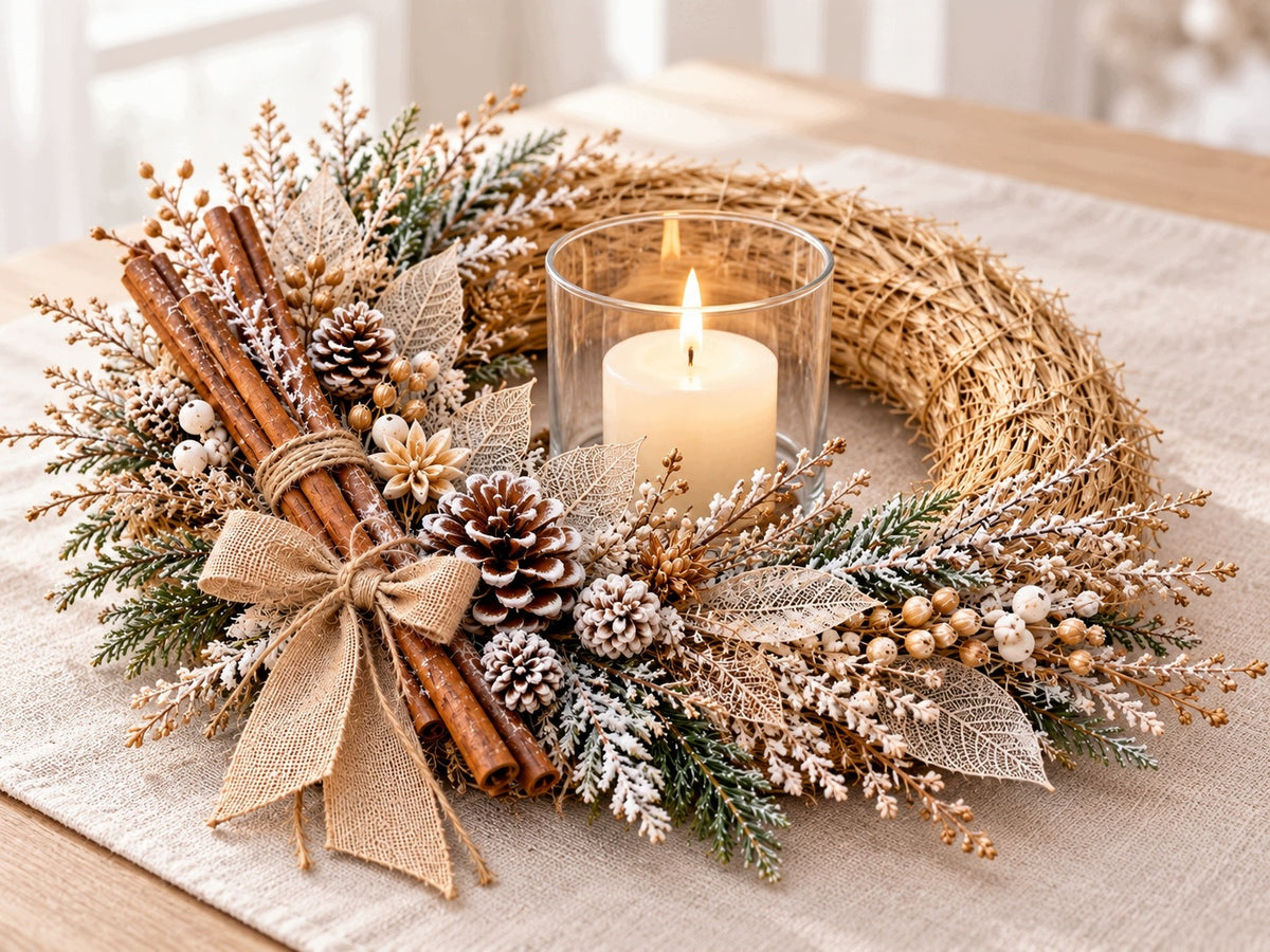 Pre-order Winter 2026 – hand decorated winter wreath natural style Manufacturer code Przedsprzedaż Zima 2026 – ręcznie dekorowany