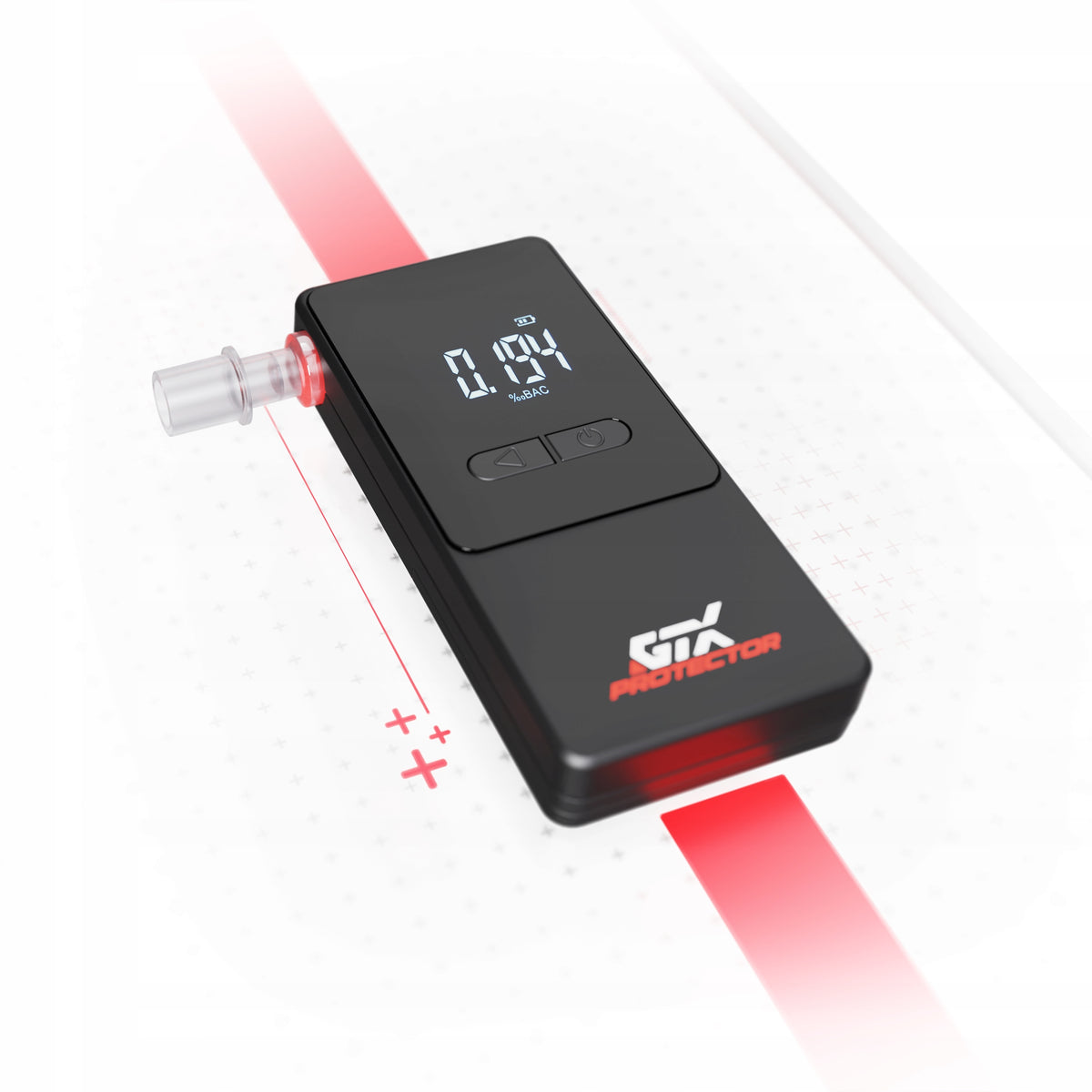 Precision breathalyzer GTX PROTECTOR + mouthpieces, free calibration, hologram Brand GTX