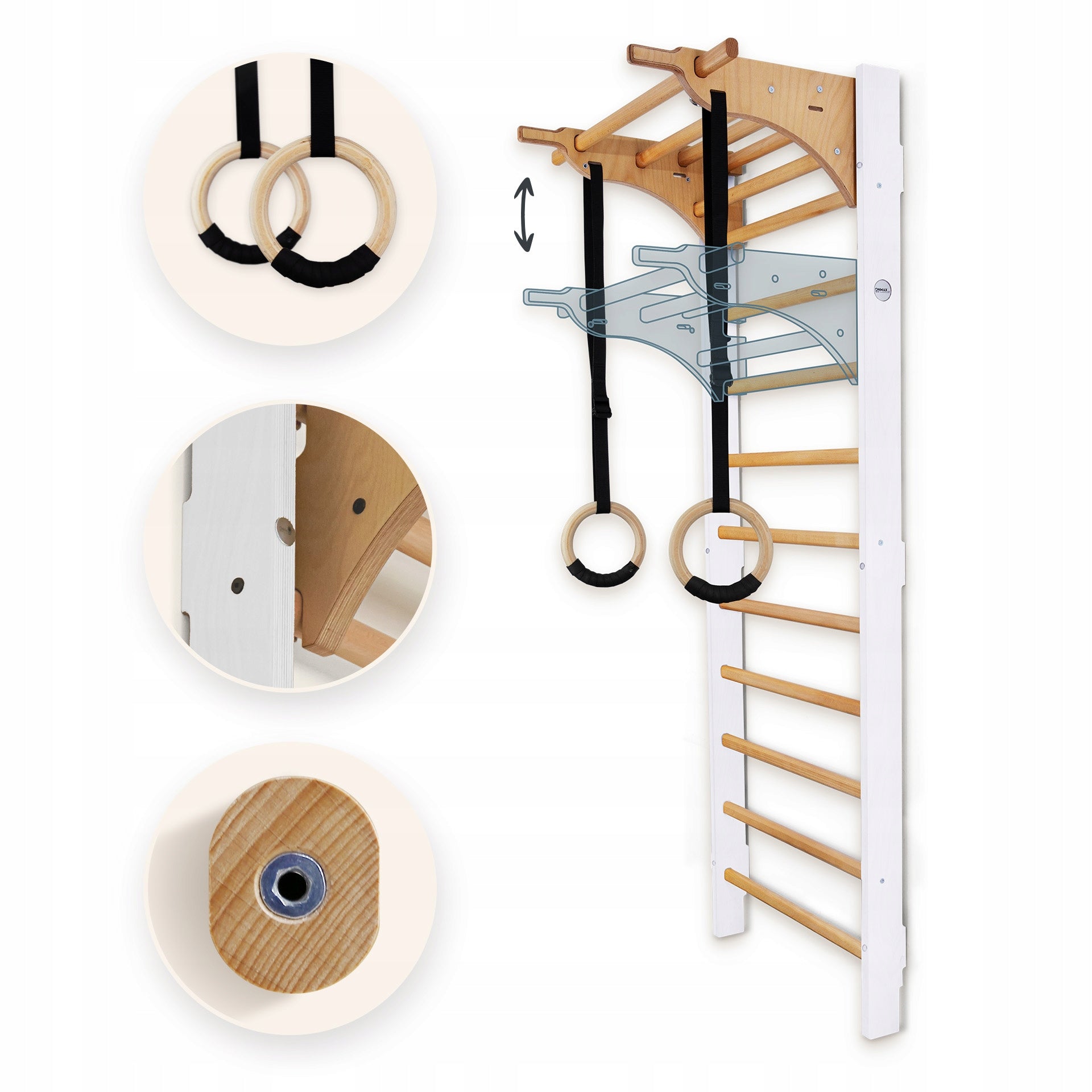 Premium Gymnastics Ladder for Exercise Children Adults BALANCE START White