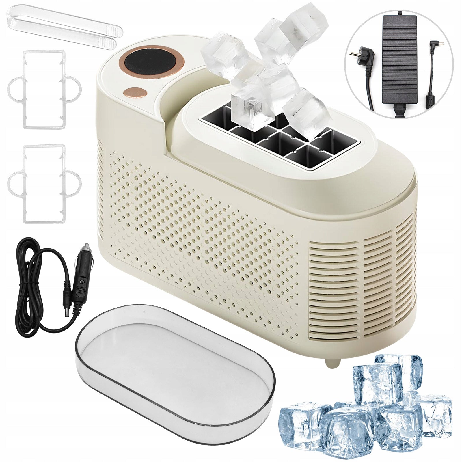 Premium Portable Mini Ice Maker – 20-25 Min Instant Ice, 8 Solid Cubes Packaging status original