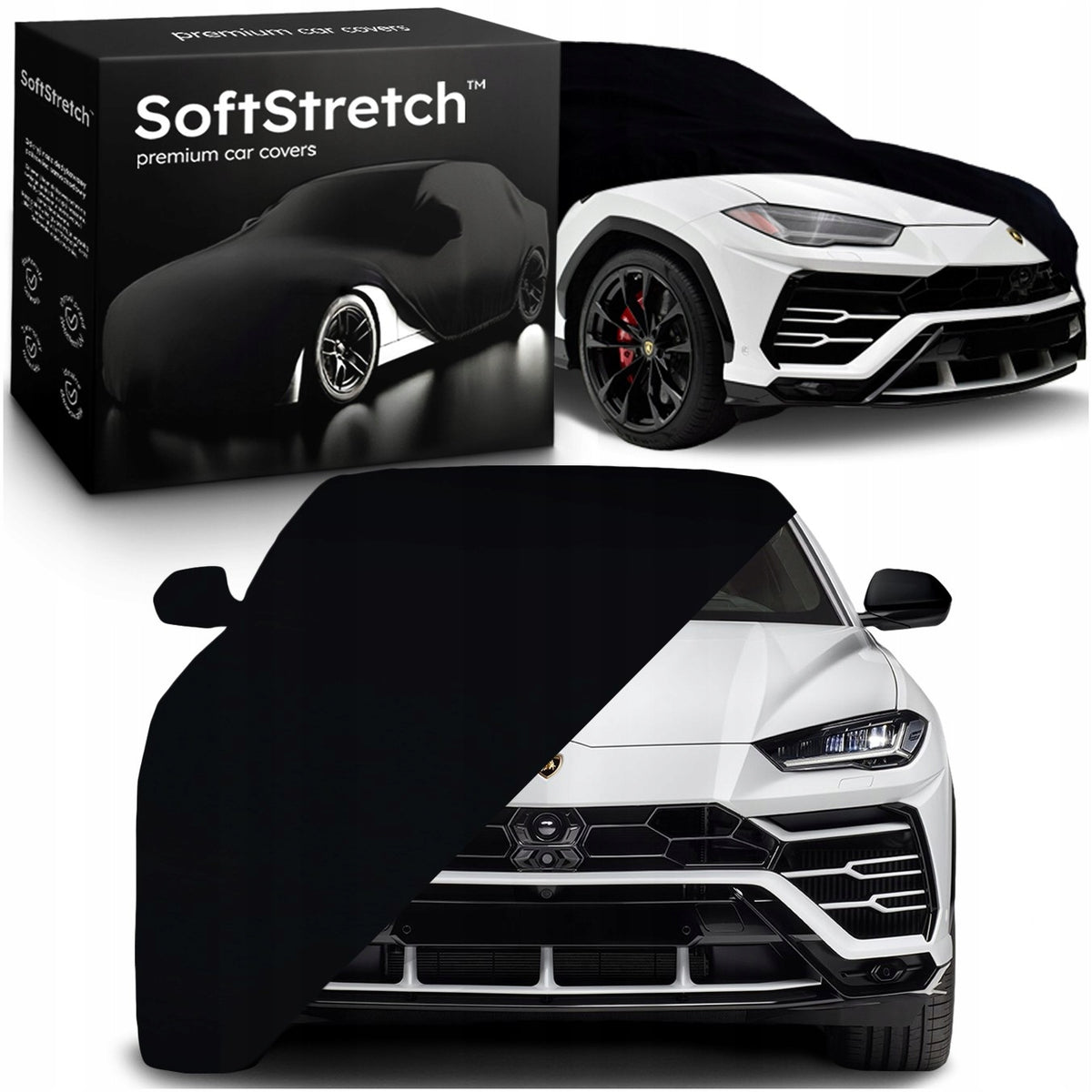 Premium Stretch SoftStretch Car Cover for SUV Black