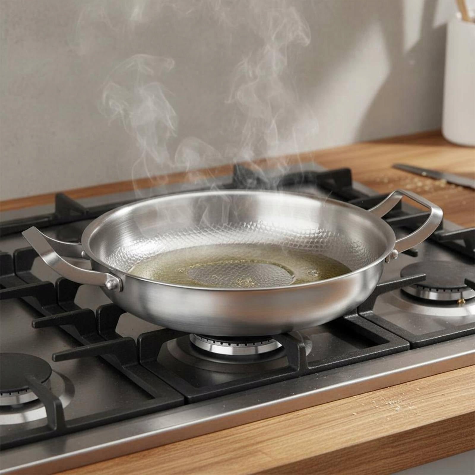 Premium Titanium Steel Frying Pan Non Stick Skillet Pan for Efficient 28CM Packaging status original