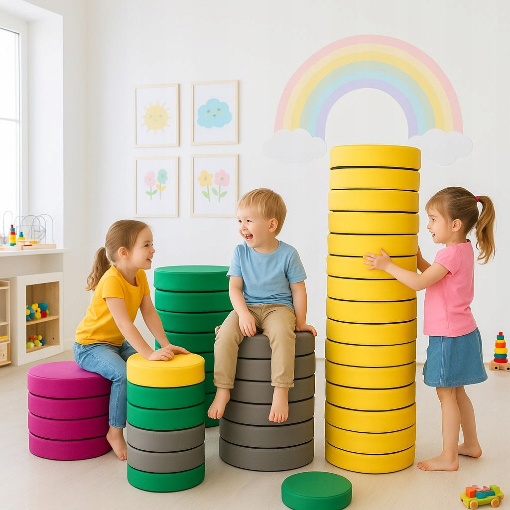 Preschool floor cushion DROPS for sitting FOAM colors d.25 cm Packaging status original