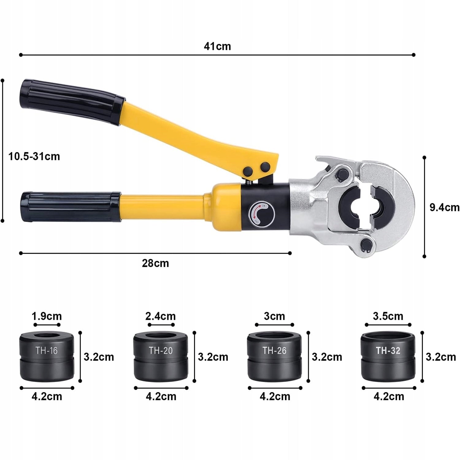 Press Hydraulic Pipe Crimping Machine PEX 16-32mm Crimping Pliers Manufacturer code Prasa zaciskarka hydrauliczna do pex Blurr