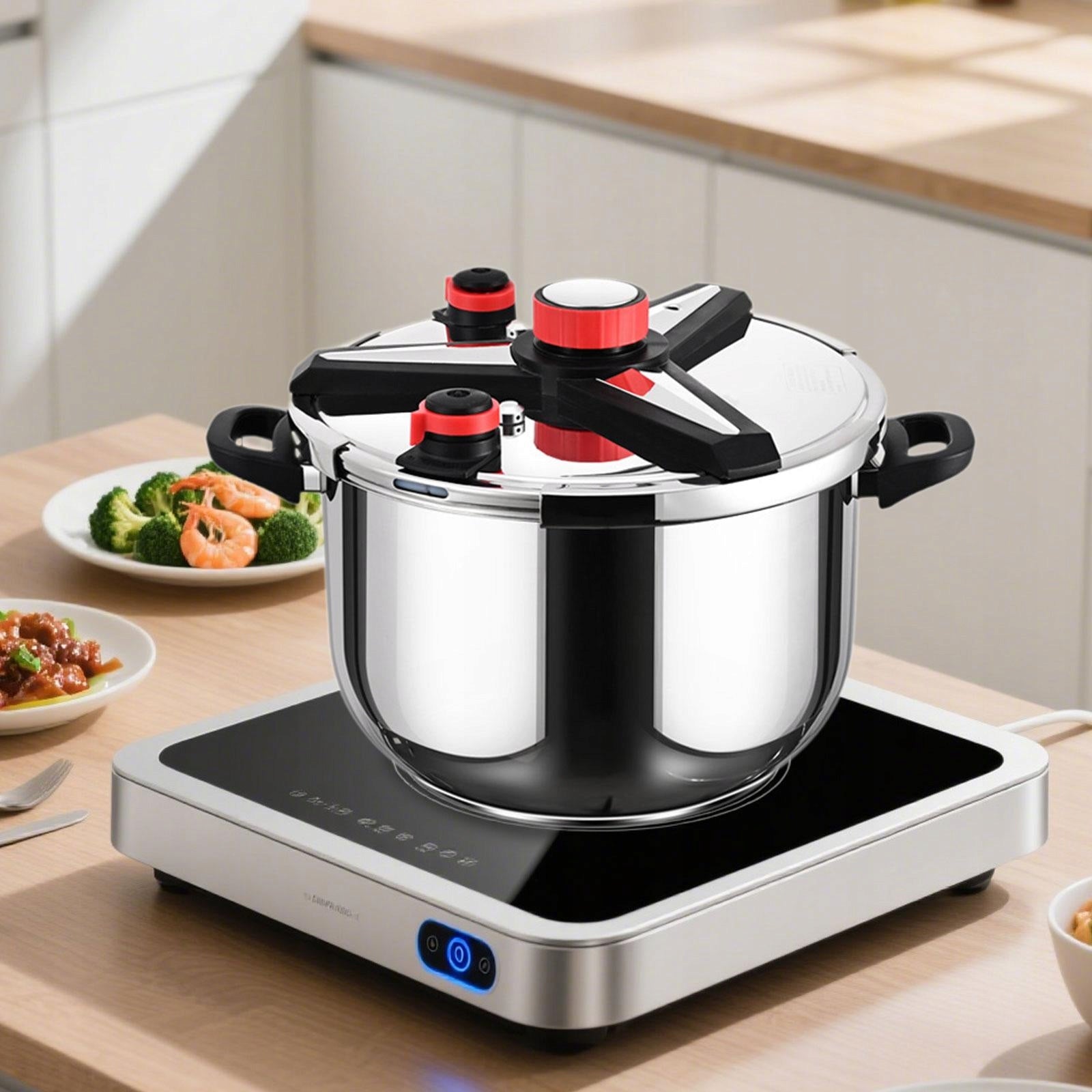 Pressure Cooker 316 Stainless Steel Pot with Secure Locking Mechanism 12L