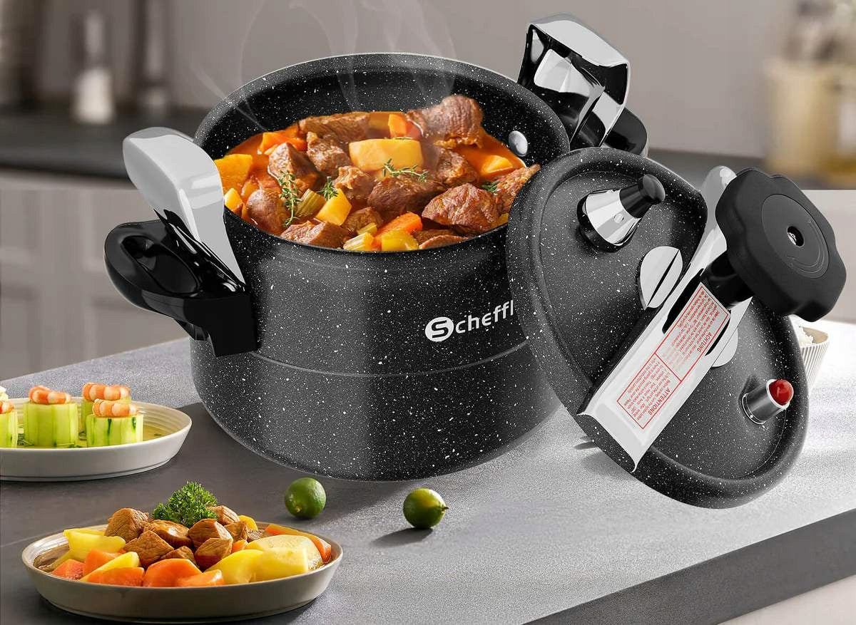 Pressure Cooker Aluminum Pressure Pot 15 Liters For Gas Induction Brand Scheffler
