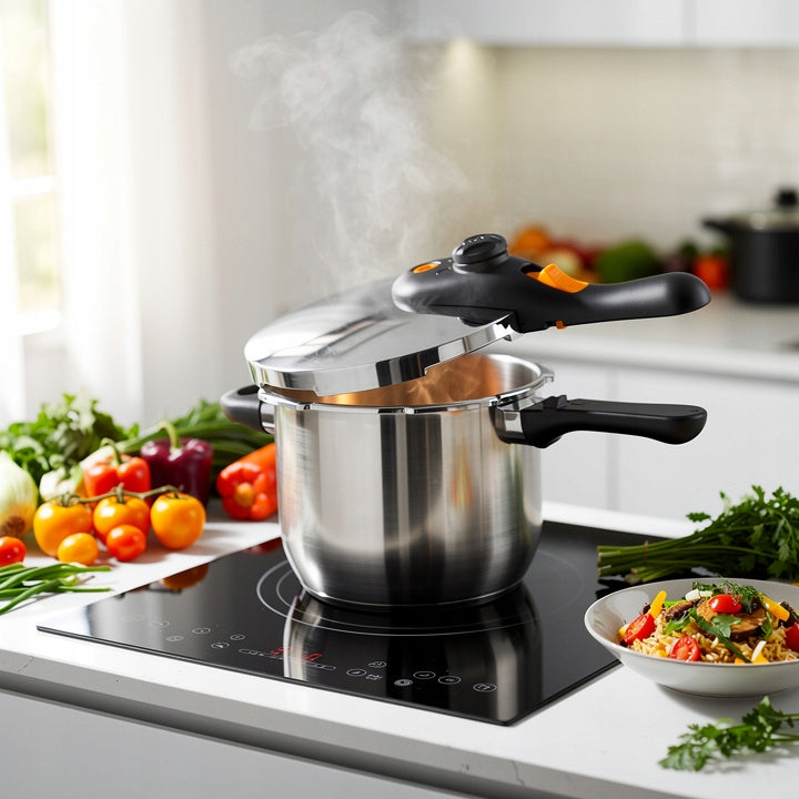 Pressure Cooker Cooking Pot on Induction 6L Stainless Steel Capacity 6 l